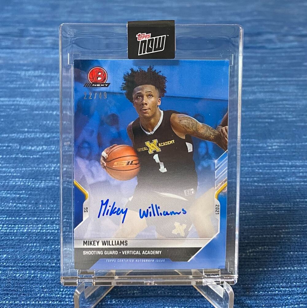 Mikey Williams 2021 Bowman Next Autograph Blue /49 1st Topps Now Auto 17C